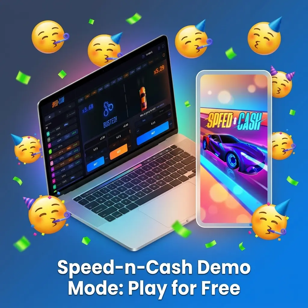 Speed-n-Cash demo mode on 1win showing free play with virtual credits, no deposit required, all features active
