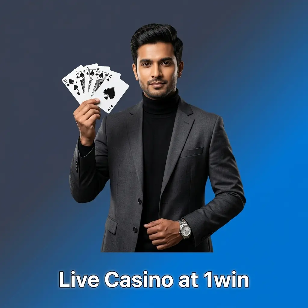 1win live casino with professional dealers streaming HD games including Baccarat, Blackjack, Roulette, Andar Bahar, Teen Patti